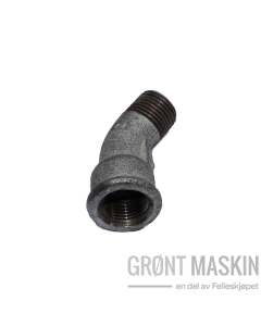 Galv ad 1/2 bend  45 gr. m/1 muffe 1/2"