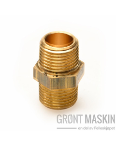 ansatsnippel messing utv-utv 1/2"-1/2"